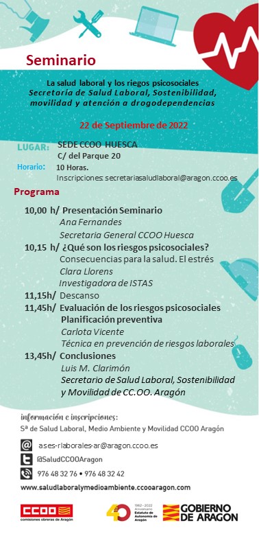 La salud laboral y los riegos psicosociales HUESCA 22/09/2022